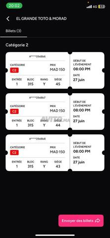 3 billets mawazine toto et morad à vendre