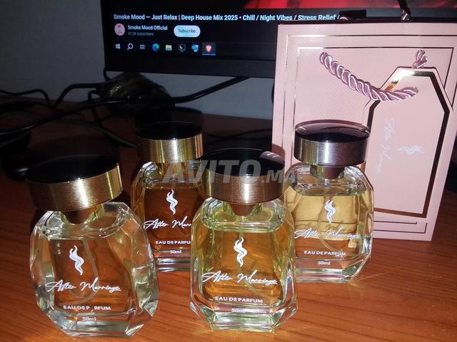 Deux parfums pour femmes et deux parfums pour hommes (parfums maison)