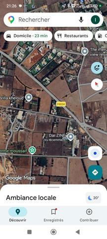 Terrain à vendre destiné à la construction de villas à El Menzah D6