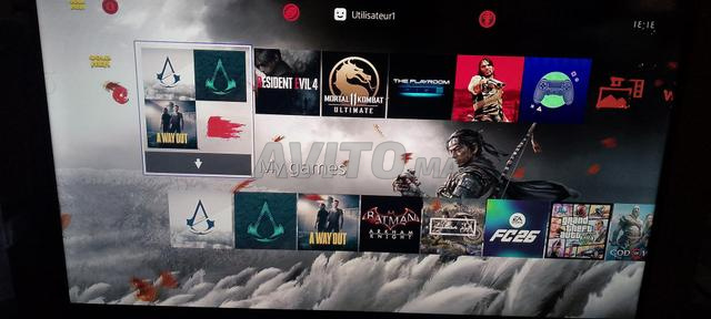 PS4 slim, flashé 1T, 2 manettes 16 jeux - 2