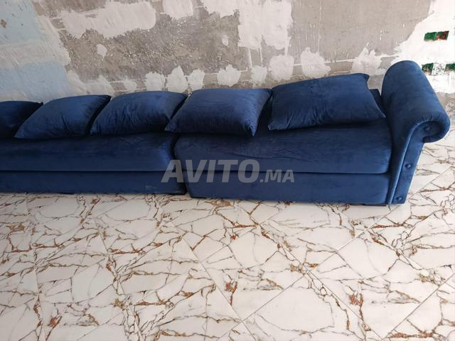 Salon d'angle moderne bleu Royal - 2
