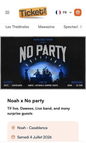 Ticket concert TIF au Noah