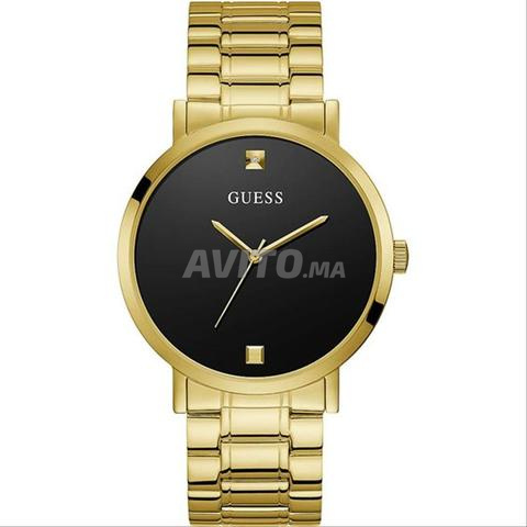Guess رجالي فولاذ مطلي بالذهب الأصفر W1315G2