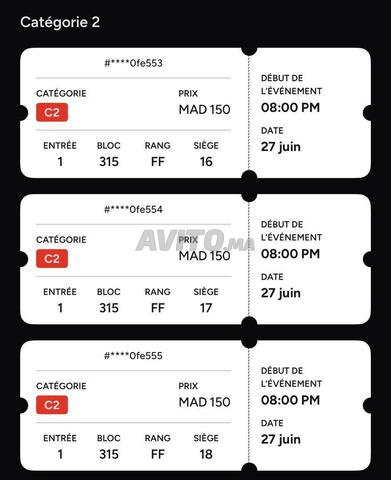 ticket toto cat 2 cote a cote - 2