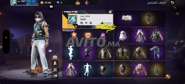 Compte Free Fire rare Pass de Combat 8-10-15-16