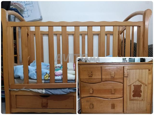 Chambre Bébé Lit plus Commode Placard assortis 