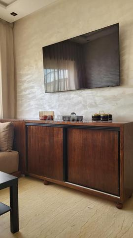 Salon marocain moderne en bois, Matelas non inclus.
