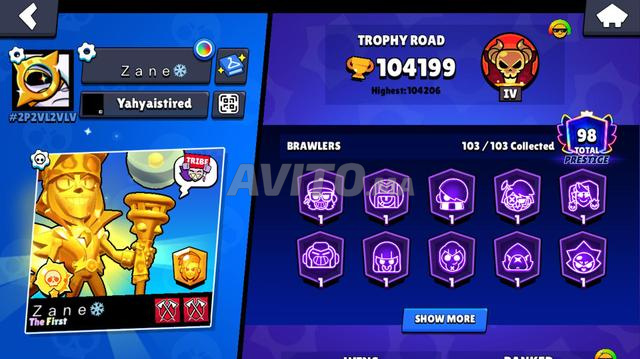 Bon compte Brawl Stars 900-1000 dh