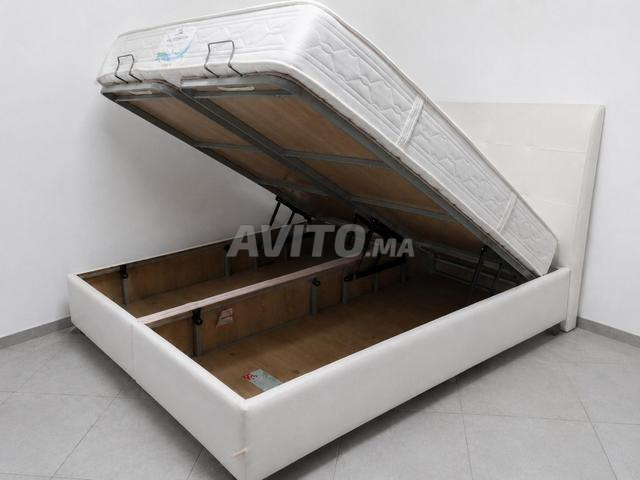 سرير صندوقي 140/190 مع لوح رأس وقاعدة - 2