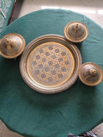 Service à thé marocain traditionnel en cuivre - 2