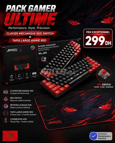 Clavier Mécanique Et Tapis Souris Large Neuf