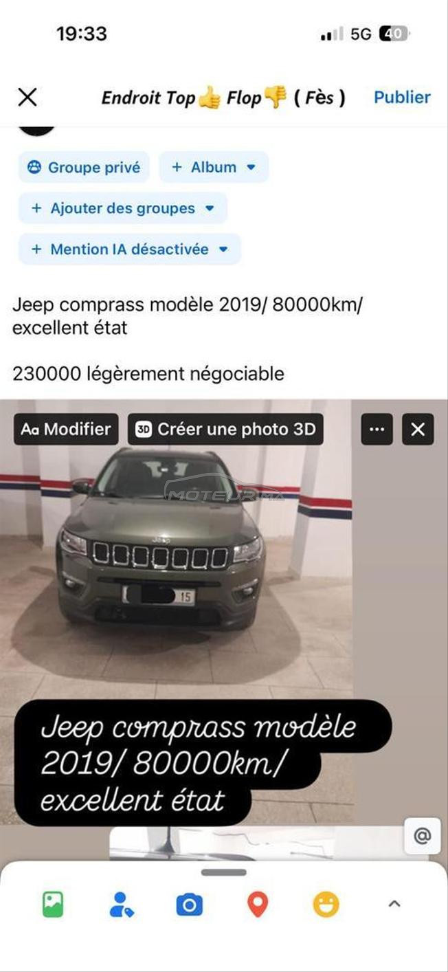 Jeep Compass Diesel Automatique 2019 à Fès