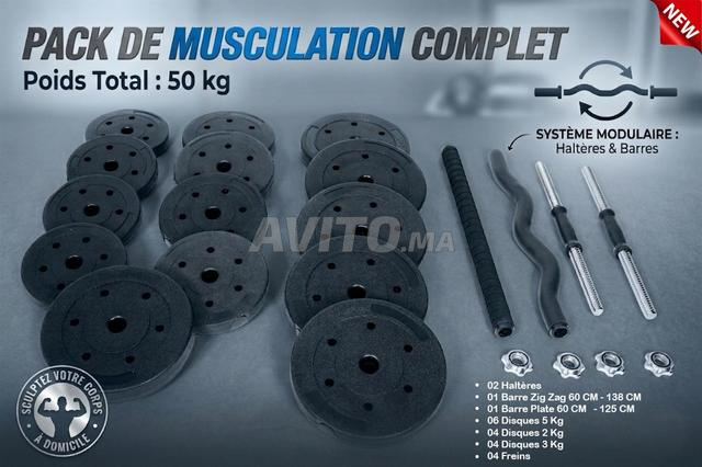 Pack Complet 50 KG de Musculation - Neuf - - 2