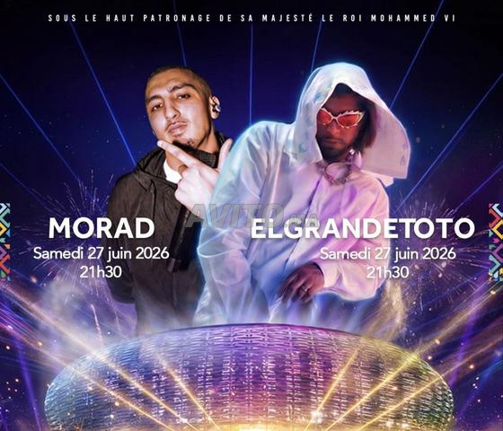 2 billets concert toto x morad cat 2 côte à côte