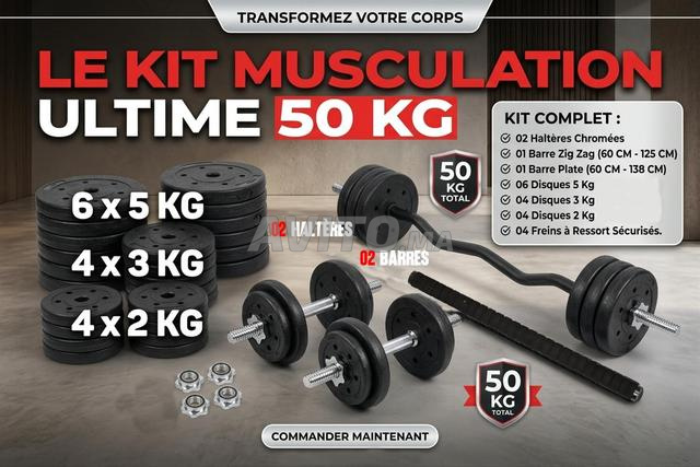 Ensemble complet de musculation 50 kg