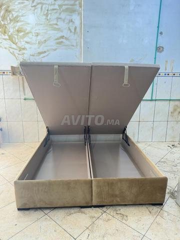 سرير 160/200 مبطن مع مساحة تخزين - 2