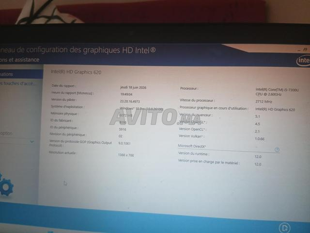 Ordinateur portable i5 (7ème gen) - 8Go RAM - SSD 256Go - 2