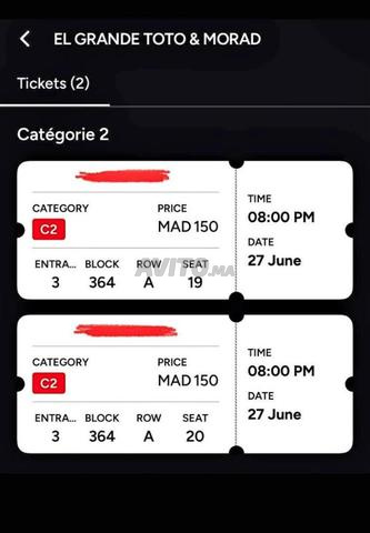 Billets Toto Mawazine - 2