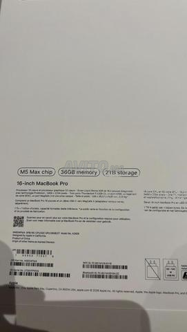 Macbook 16 M5 max 36gb 2To neuf
