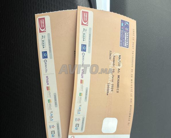2 billets Majid Al Mohandis à 700 dh