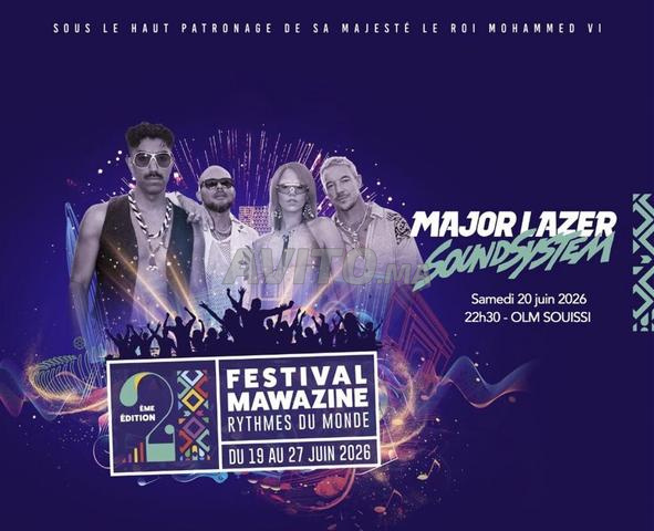 Billet Mawazine Gold Major Lazer