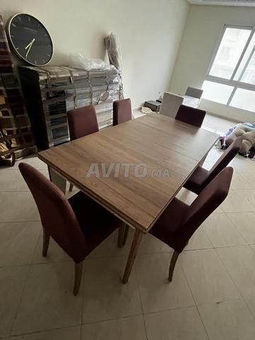 طاولة طعام مع 6 كراسي - 2
