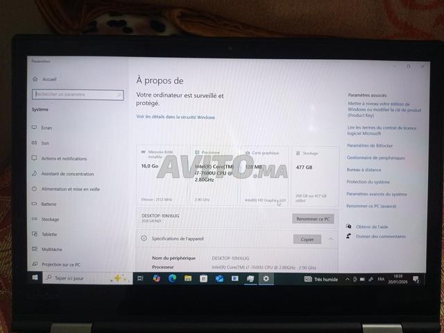 Lenovo ThinkPad i7 RAM 16Go SSD 512Go