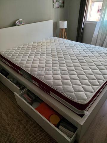 سرير مالوم 160x200 مرتبة قاعدة سرير درجتان - 2