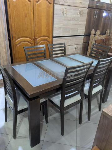 Table à manger extensible luxueuse avec 6 chaises - 2