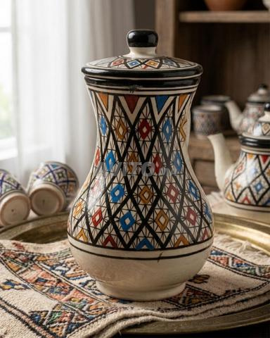 إبريق فخاري تقليدي مغربي الصنع - برادة - 2