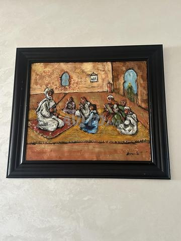 Authentique tableau signe Lakroune 70x60 - 2