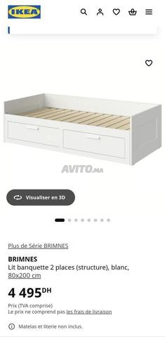 A vendre lit banquette Brimnes IKEA 2 places - 2