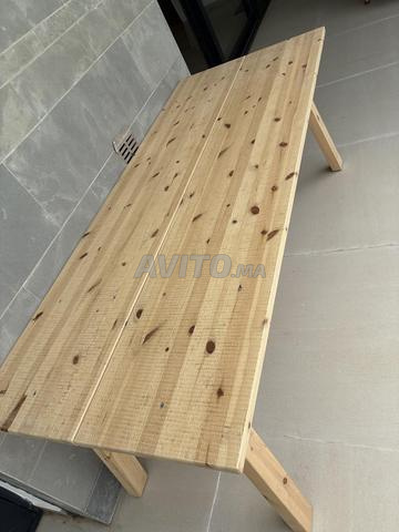 Table industrielle en bois  - 2