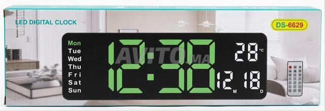ساعة حائط ذكية horloge mural led smart