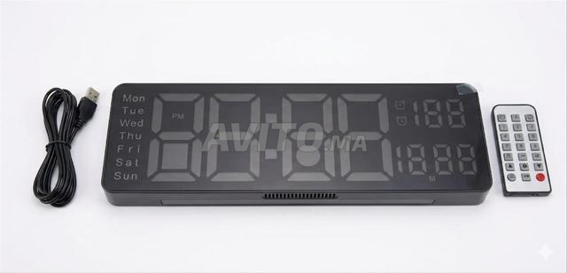 ساعة حائط ذكية horloge mural led smart - 2