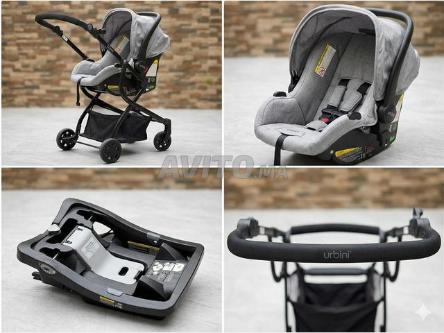 عربة أطفال ثلاثية ماركة أربيني مع مقعد سيارة وقاعدة ISOFIX