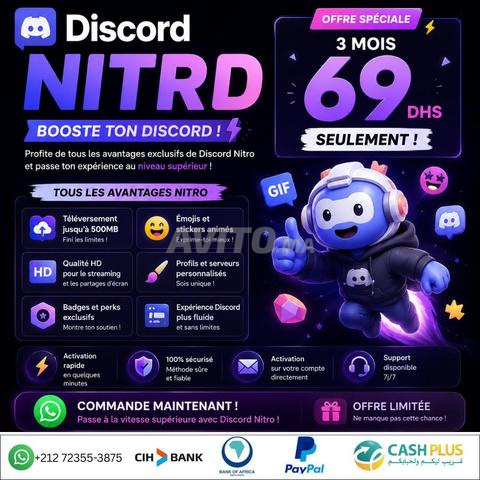 Code d'activation Discord Nitro (3 mois)