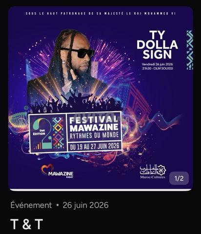 Billet gold Mawazine Tyga & Ty Dolla Sign - 2