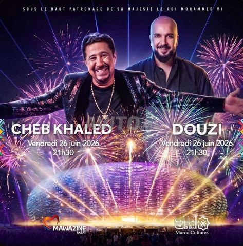 Billet Douzi et Cheb Khaled carré premium