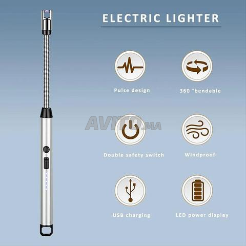 Briquet USB en Acier Inox - 2