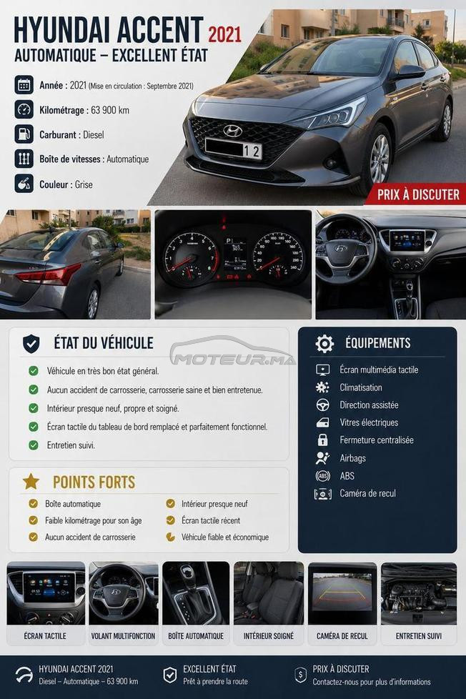 Hyundai accent model 2021 automatique 
