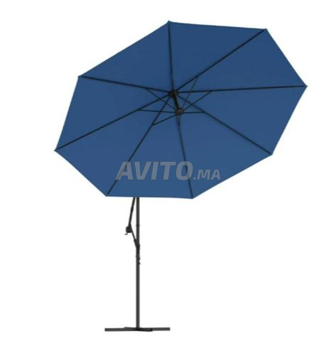 Parasol Déporté -Bleu-Inclinable Diamètre 3 M - 2
