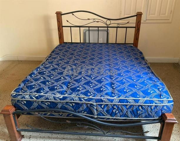 Lit en fer forgé 190/140 avec matelas bonne occasion - 2