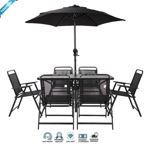 Set Familiale - x01 Table x06 Chaises x01 Parasol - 2