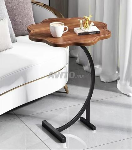 Table d’Appoint Moderne Forme C à Motif Floral