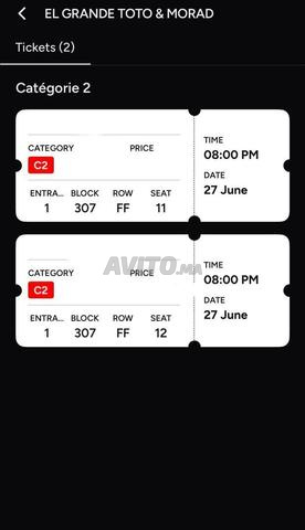 Tickets Mawazine REMA et TIESTO - 2