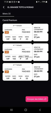 4 billets Morad Toto dont 3 places côte à côte