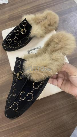 Mules Gucci en velours duveteux