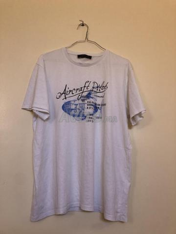 T-shirt Aircraft Pilot Blanc M/L Vintage