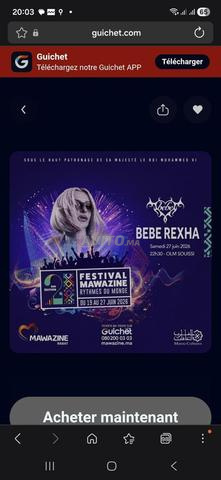 1 billet black bebe REXHA d'une valeur de 2400dhs